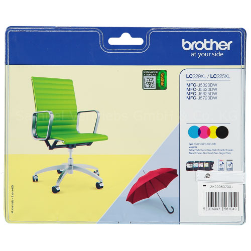 Brother Tintenpatrone LC-229XL 4 St./Pack. Produktbild pa_produktabbildung_1 S