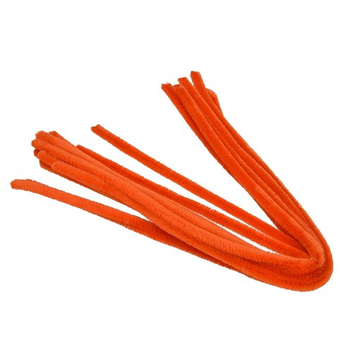 Pfeifenputzer Farbe orange,10 Stück Produktbild