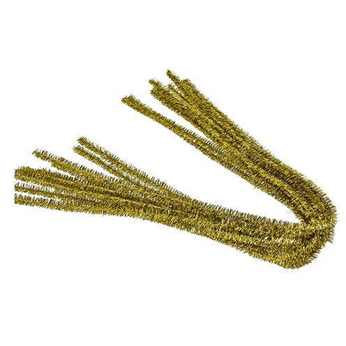 Pfeifenputzer Farbe gold,10 Stück Produktbild