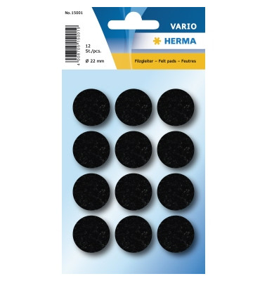 Herma 15001 Filzgleiter D22mm schwarz Produktbild