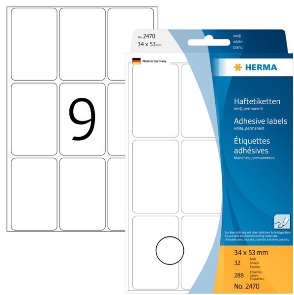 HERMA Universaletikett 34 x 53 mm Produktbild