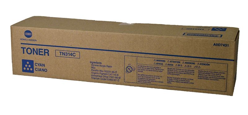 Original Konica Minolta TN-314C Toner cyan A0D7451 Produktbild pa_produktabbildung_1 S