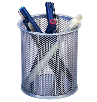 Q Connect Schreibköcher Metall silber Produktbild pa_produktabbildung_1 S