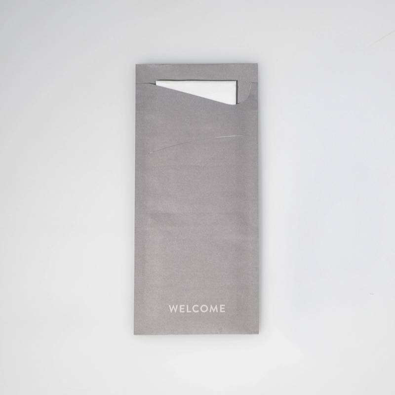 Bestecktasche Welcome, grau Produktbild pa_produktabbildung_1 S